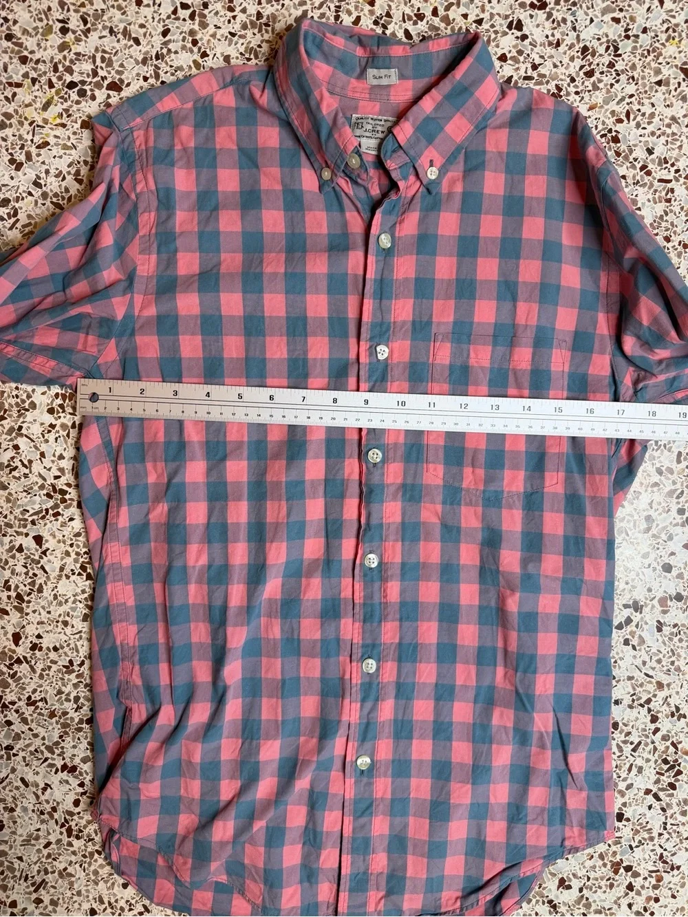 J. Crew Slim Fit Men’s Plaid Button-Down Shirt S